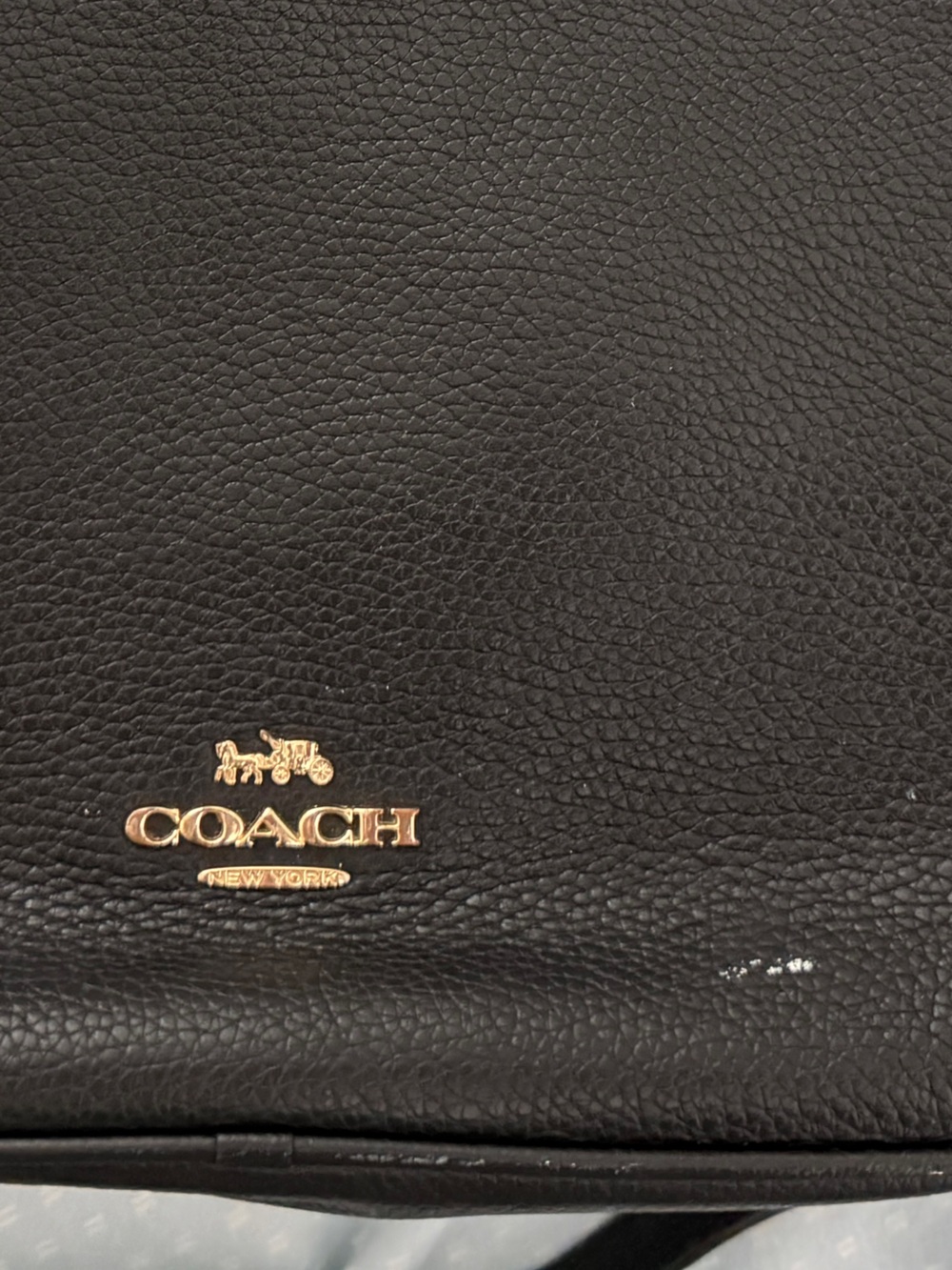 Coach Black Pebbled Leather Crossbody Bag with Gold Hardware - Picture 5 of 15